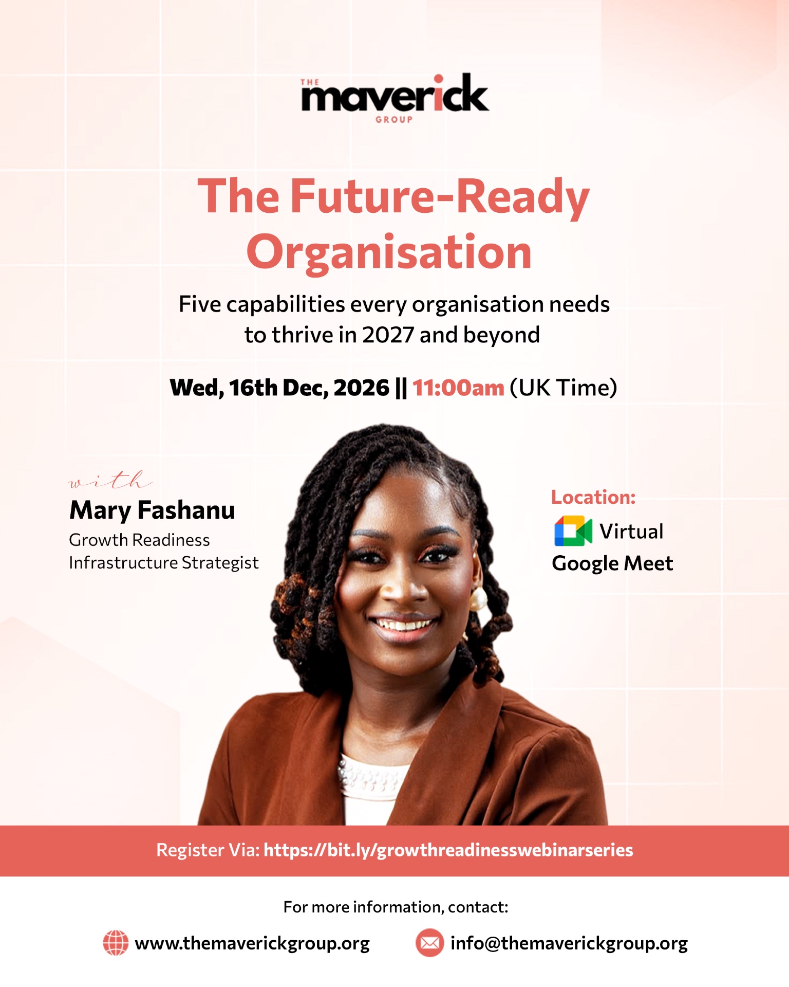 The Future-Ready Organisation webinar flyer