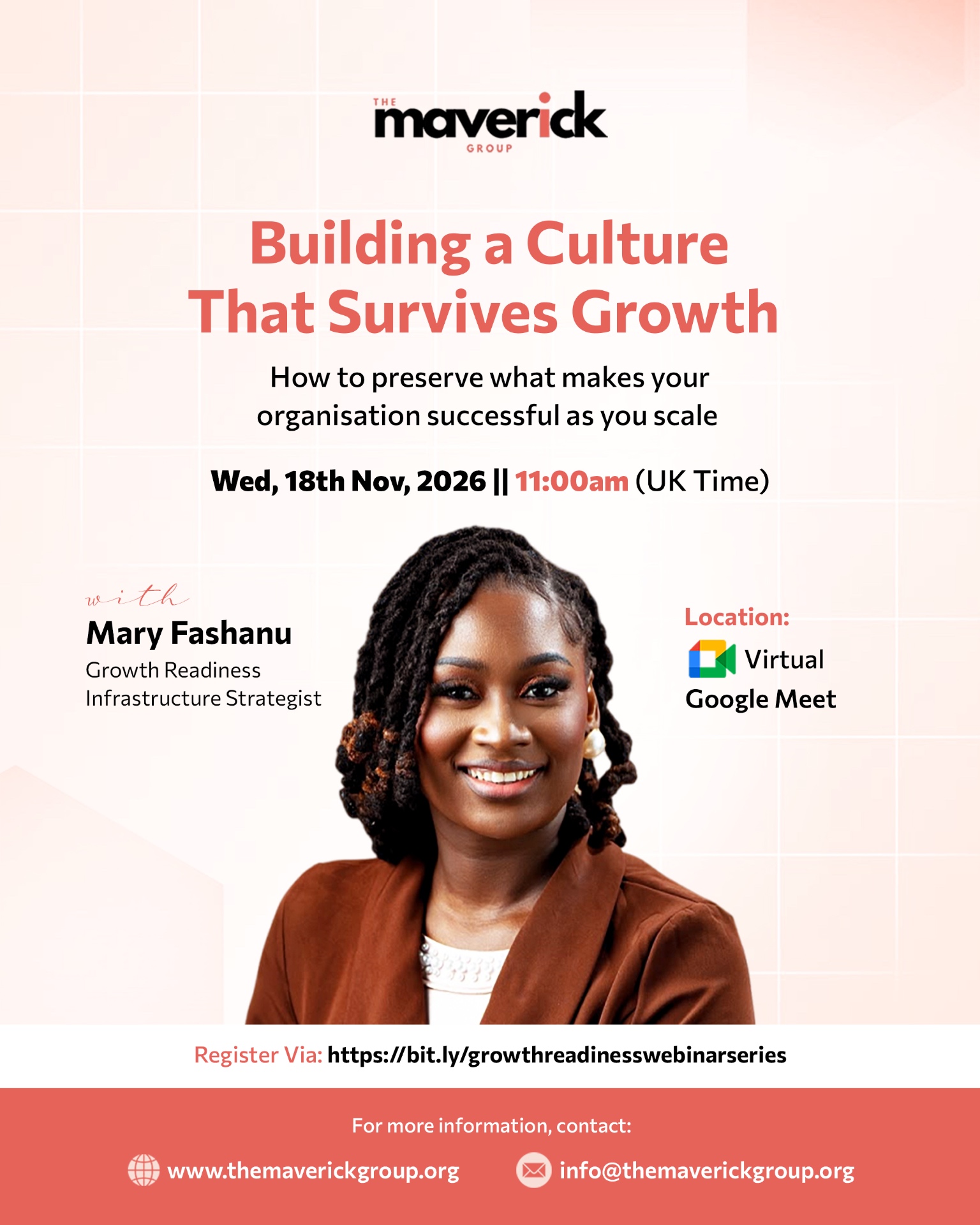 Building a Culture That Survives Growth webinar flyer